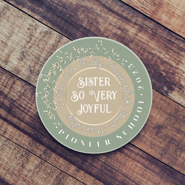 Floral Pioneer School Personalizable Coaster (Creator Uploaded)