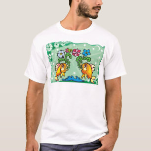 Floral Pisces Fish with flowers T-Shirt