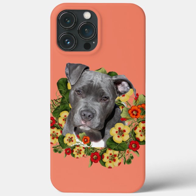 Floral pitbull mum  Case-Mate iPhone case (Back)
