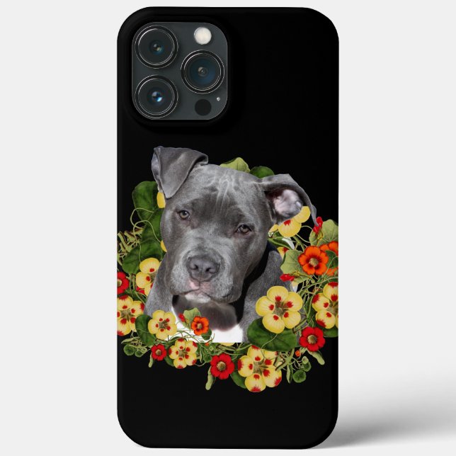 Floral pitbull mum  Case-Mate iPhone case (Back)
