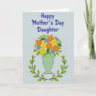 Floral Pixel Mothers Day Card
