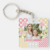 Floral & Plaid Photo Frame Mother's Day