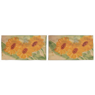 Floral Plaid Pillowcase