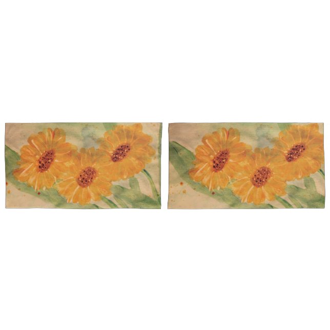 Floral Plaid Pillowcase (Front-Set)