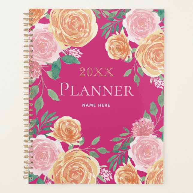 Floral Planner Notebook (Front)