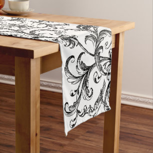 Floral Plant Print Table Runner
