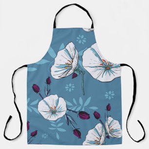 Floral plants botanical seamless pattern backgroun apron