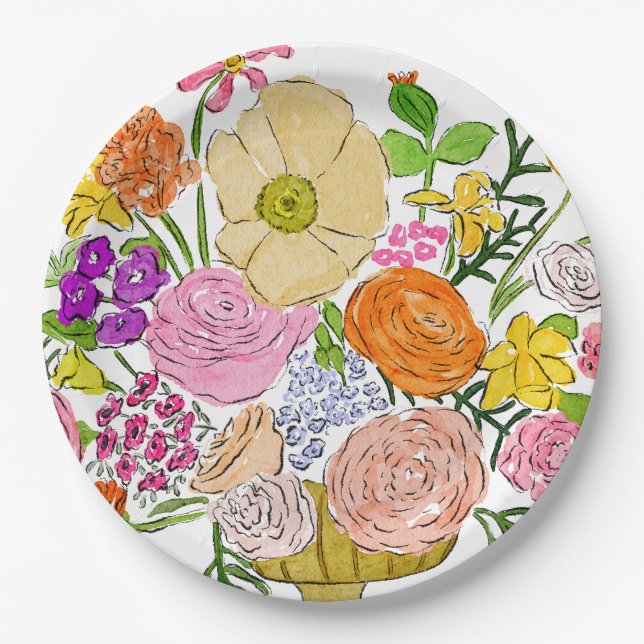 Floral Plate | Poppy + Patrick (Front)