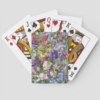 floral playing cards