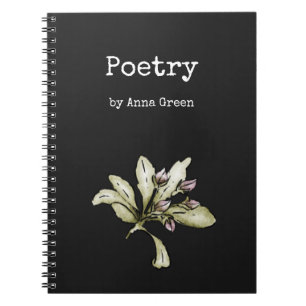 Floral Poetry writing Notebook