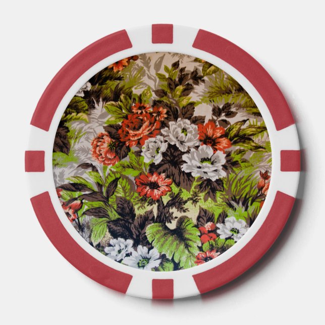 Floral Poker Chips (Front)