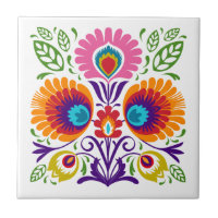 Floral Polish Folk Tile