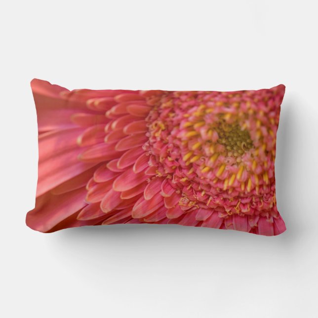 Floral Polyester Throw Pillow, Lumbar Pillow (Front)