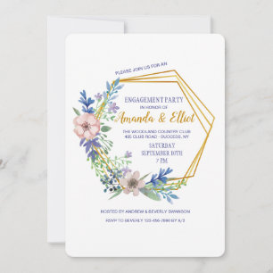 Floral Polygon Invitation