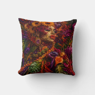 floral pop, african queen, botanical cushion