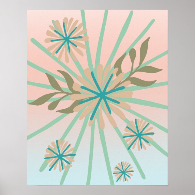 Floral Pop Boho Design Poster (Front)