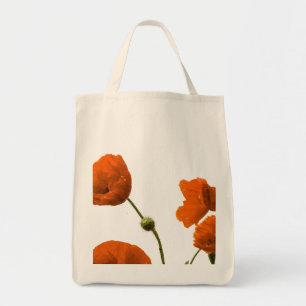 Floral Poppy Flower Bridesmaid Weddings Gift Favou Tote Bag