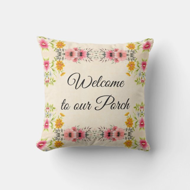 Floral Porch  Cushion (Front)