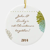 Floral Posey Flower Personalised Name Ornament