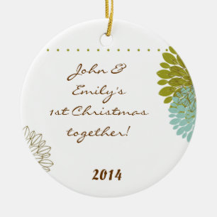 Floral Posey Flower Personalised Name Ornament