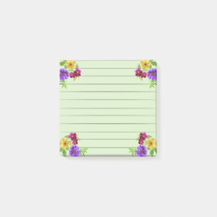 Floral post-it notes