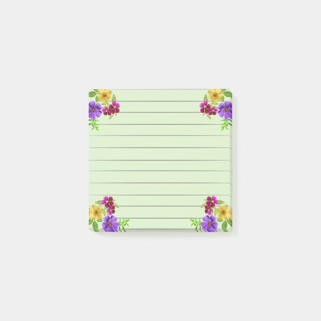 Floral  post-it notes (Front)