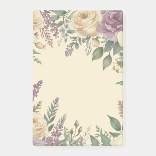 floral post-it notes (Front)