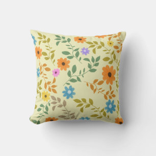 Floral pretty flowers cottagecore cushion