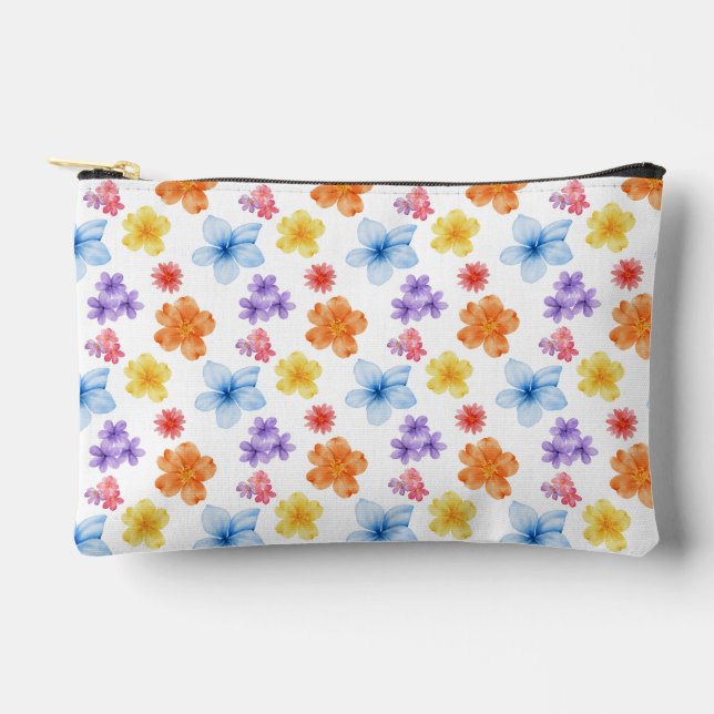 Floral Print Accessories Cosmetic Bag (Front)