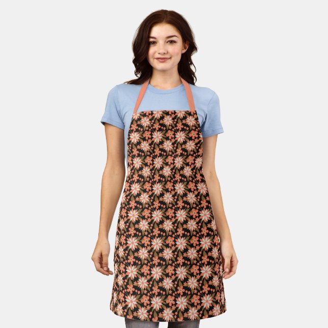 Floral Print Apron (Worn)