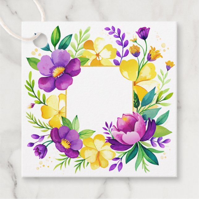 Floral Print Gift Tag  (Front)