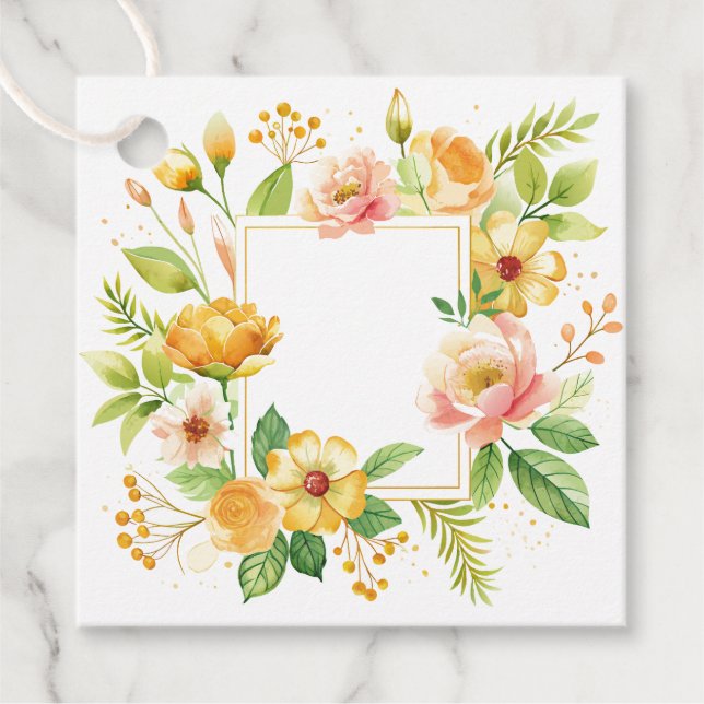 Floral Print Gift Tag  (Front)