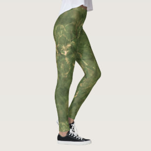 Floral Print Green Leggings