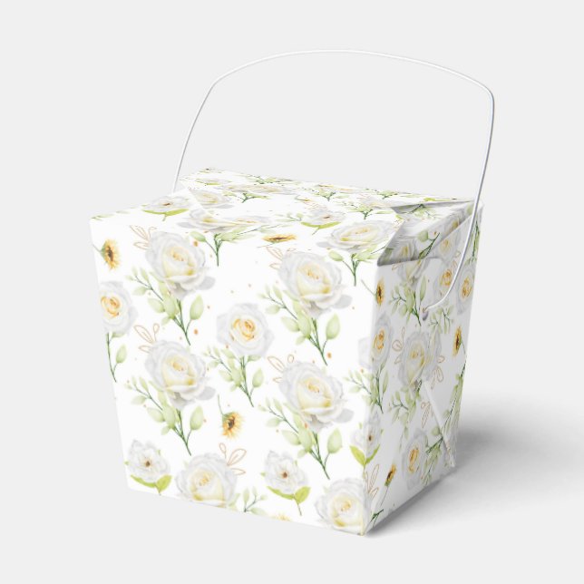 Floral Print Party Favour Box  (Front Side)