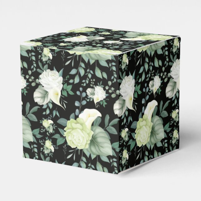 Floral Print Party Favour Box  (Front Side)