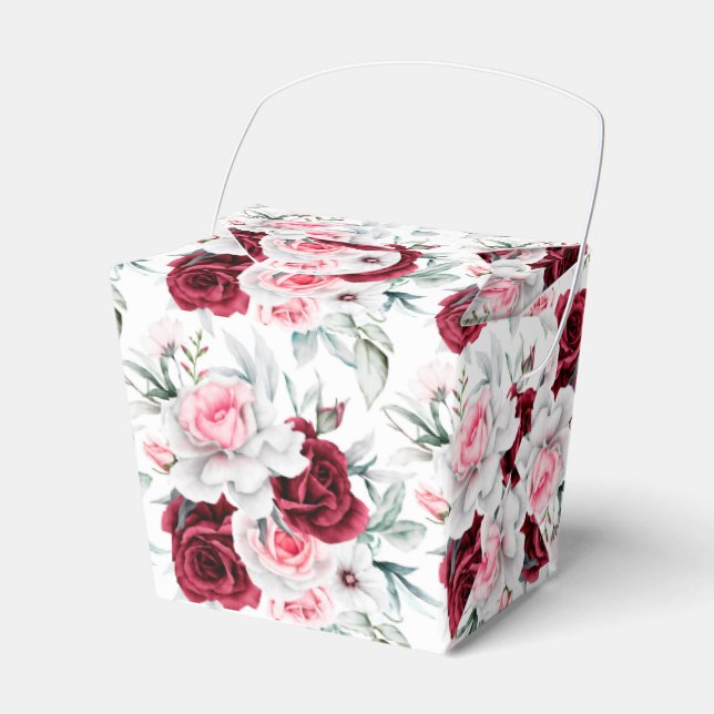 Floral Print Party Favour Box  (Front Side)