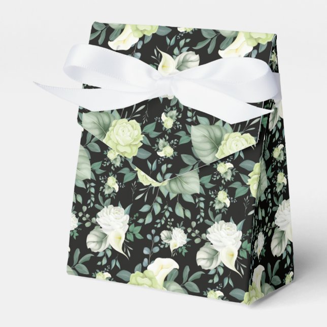 Floral Print Party Favour Box  (Front Side)