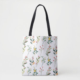 Floral print tote bag