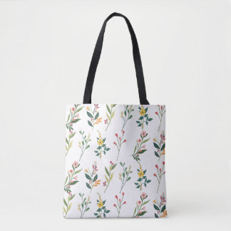 Floral print tote bag