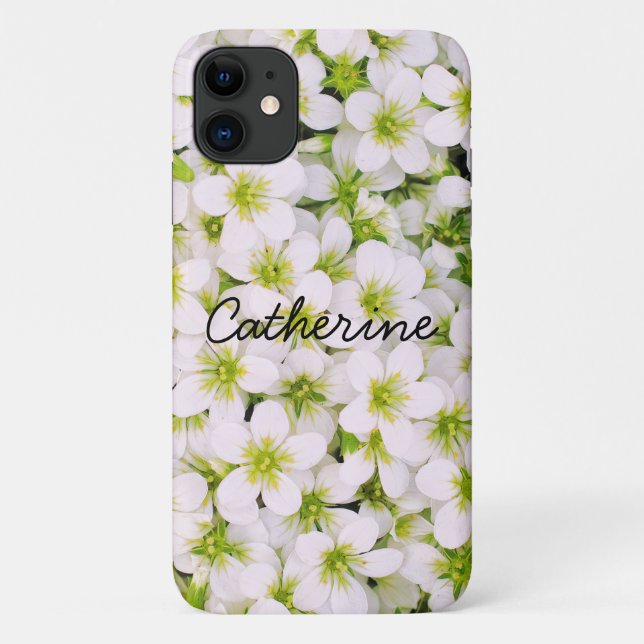 Floral Print with Name Case-Mate iPhone Case (Back)