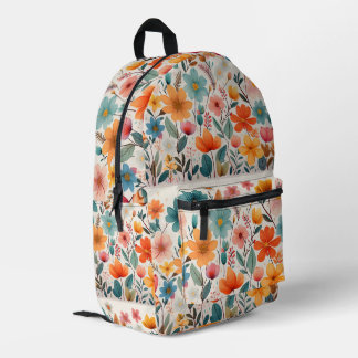 Floral printed backpack