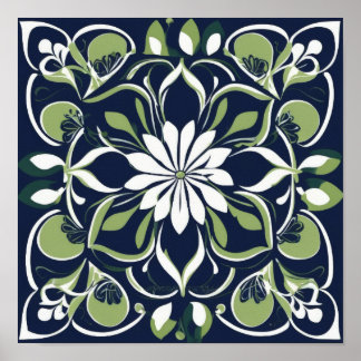 Floral - printing, high quality poster (matt)