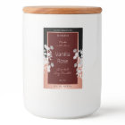 Floral Product Labels Burgundy Black and Rose Gold
