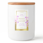 Floral Product Packaging Labels White Gold Purple