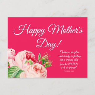 Floral Proverbs 31 Mother's Day Postcard
