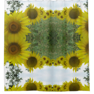 Floral Psychedeli Photo Shower Curtain