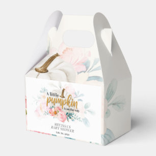 Floral Pumpkin Baby Shower Botanical Favour Box