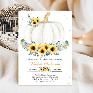 Floral Pumpkin Baby Shower Invitation
