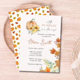 Floral Pumpkin Baby Shower Invitation