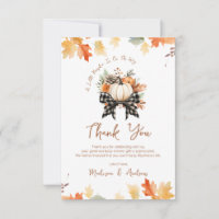 Floral Pumpkin Baby Shower with Plaid Ribbon